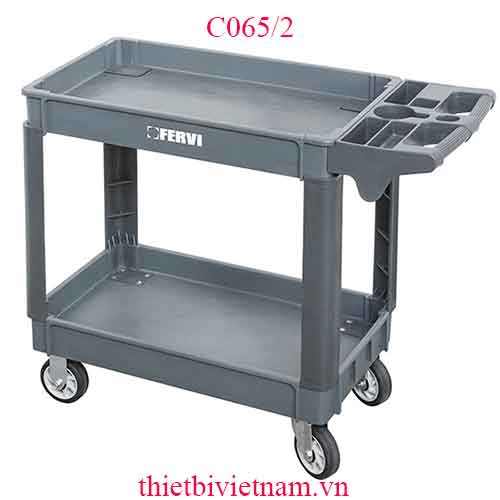 Xe đẩy hai tầng bằng nhựa trọng lượng nhẹ tải trọng 250kg FERVI Italia model C065/2