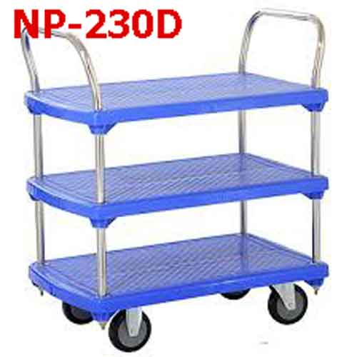 Xe đẩy hàng sàn nhựa 3 tầng SUMO Thái Lan NP-230D
