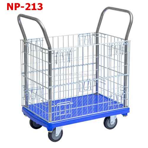 Xe đẩy hàng sàn nhựa có lưới bảo vệ SUMO Thái Lan NP-213