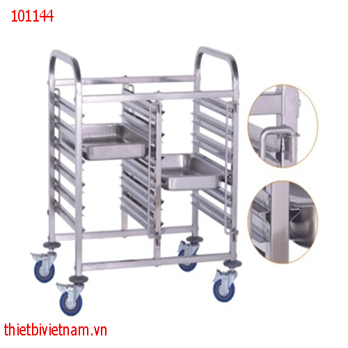 Xe đẩy inox 12 khay 101144