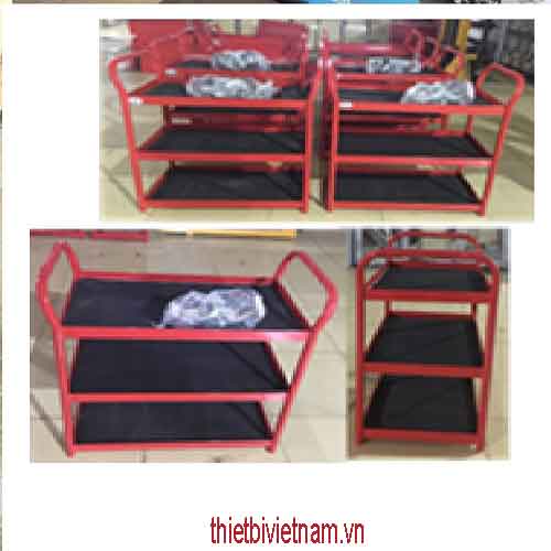 Xe để đồ 3 tầng có tấm lót cao su