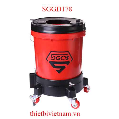 Xô giặt phớt (đỏ)có lọc cát, không đế bánh xe hãng SGCB SGGD178